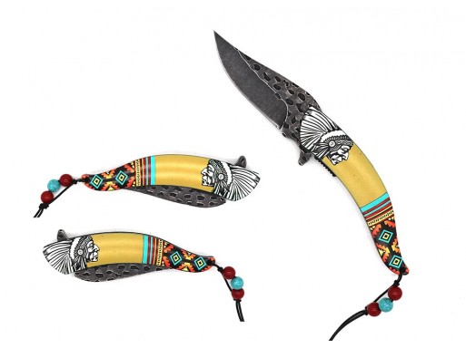 Falcon Native American Chief Spring Assisted Knife KS31237MD