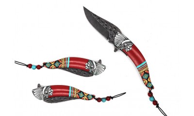 Falcon Native American Chief Spring Assisted Knife KS31237RD