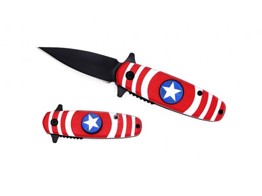 Falcon 5 1/4" Overall Spinner Spring Assisted Knife KS32155RD