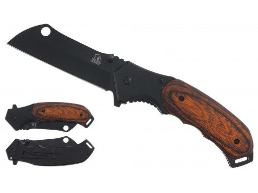 Falcon Damascus Sheep Foot Blade Spring Assisted Knife KS3301BW