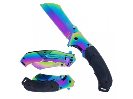 Falcon Grey Sheep Foot Blade Spring Assisted Knife KS3301RB