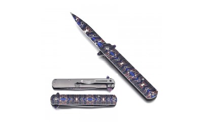 Falcon Spring Assisted Knife Artistic Design KS33188-4 Falcon Spring Assisted Knife Artistic Design KS33188-4