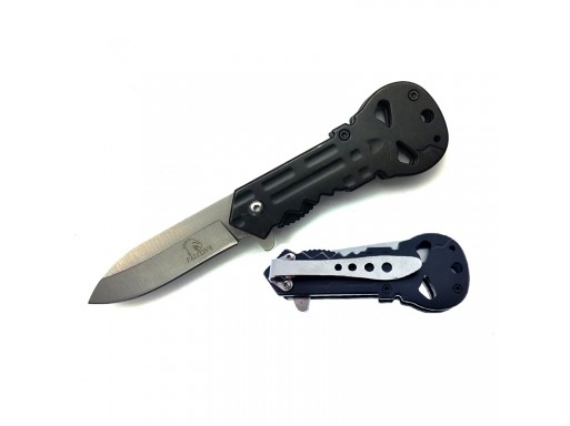 Falcon 4" Blade Spring Assisted Knife Black Skull Handle KS33197BK