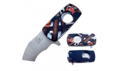 Falcon Spring Assisted Pocket Knife Cigar Cutter KS33217CG Falcon Spring Assisted Pocket Knife Cigar Cutter KS33217CG