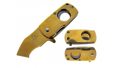 Falcon Spring Assisted Pocket Knife Cigar Cutter KS33217GD Falcon Spring Assisted Pocket Knife Cigar Cutter KS33217GD