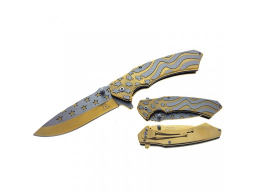 Falcon 6 7/8" Spring Assisted Pocket Knife KS33299GD