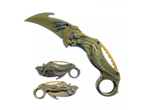 Falcon 7 1/2"  Spring Assisted Pocket Knife KS33305GD