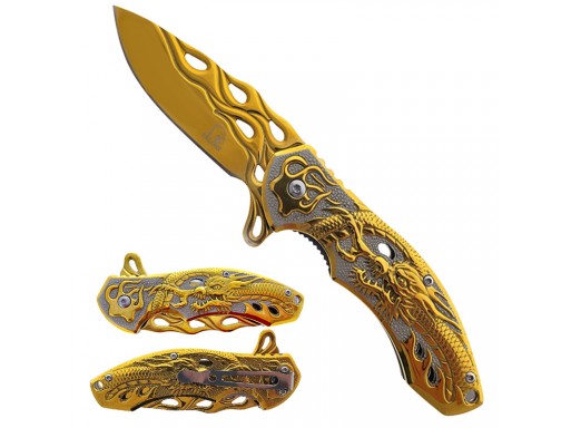 Falcon 8" Spring Assisted Pocket Knife KS3603GD