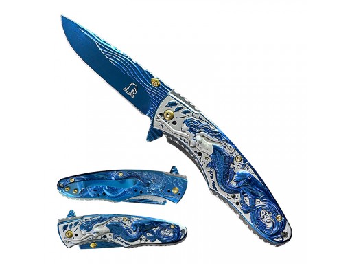 Falcon 8" Spring Assisted Pocket Knife KS3606BL