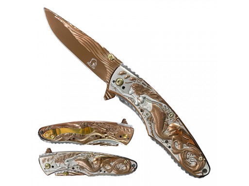 Falcon 8" Spring Assisted Pocket Knife KS3606RG