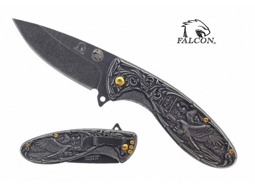Falcon 7.75" Spring Assisted Knife KS3607BK